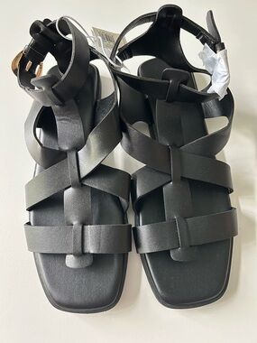 Women’s Black Strappy Flat Sandals